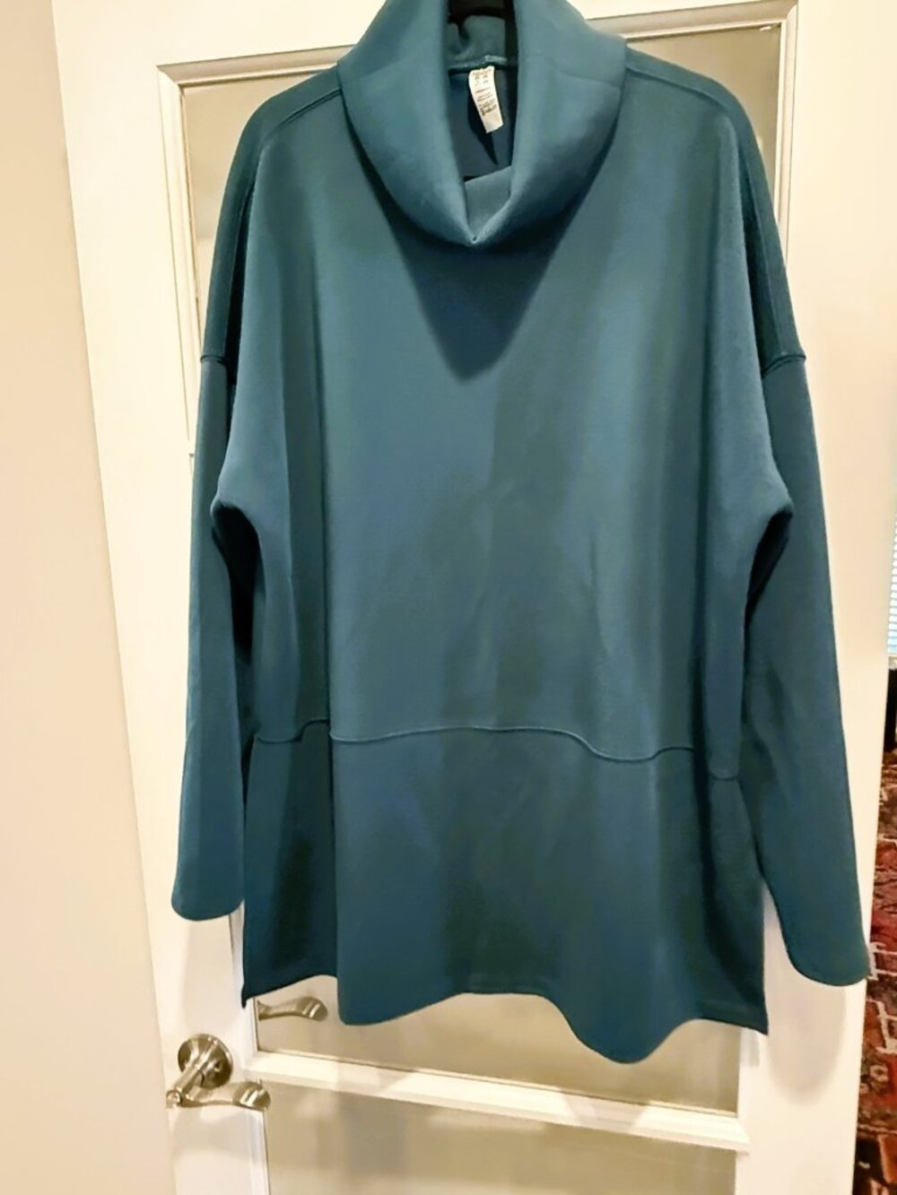 SPANX AirEssentials Turtleneck Tunic Dark Petrol Teal 1X NWOT Oversized Soft